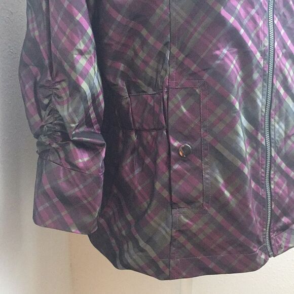 Chico’s Purple 3/4 Sleeve Jacket - Picture 3 of 7
